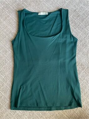 Zara - Scoop neck sleeveless top - Small - 
Emerald Green